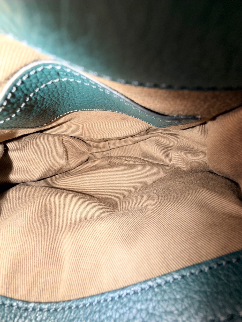 Chloé Dark Green Pebbled Leather Marcie Mini Crossbody with Gold Hardware - Picture 2 of 8